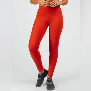 Barbell Structure Leggings in Papaya